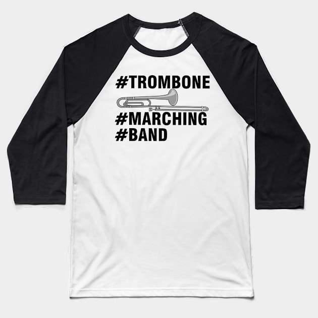 #Trombone #Marching #Band Baseball T-Shirt by Barthol Graphics